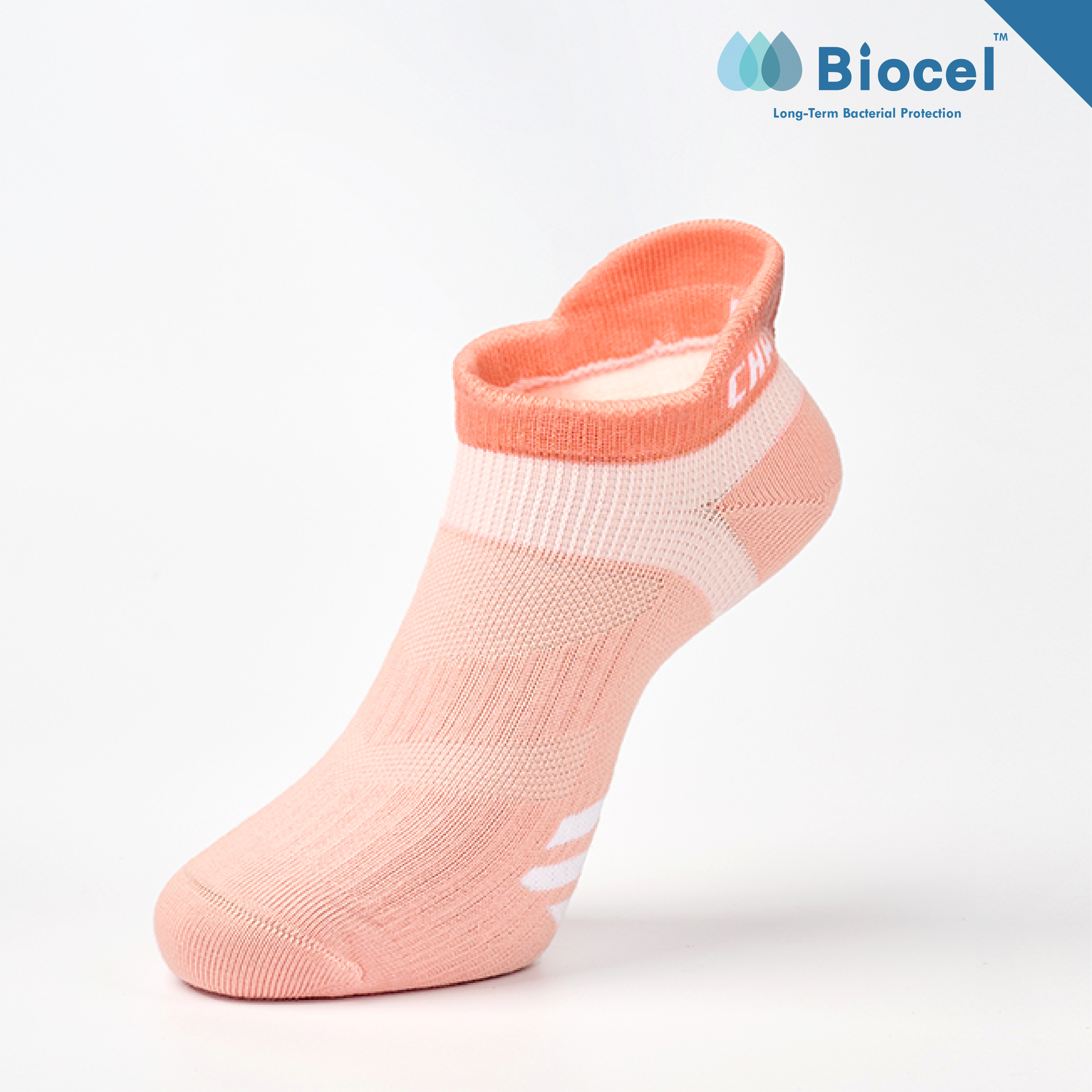 輕量後枕運動踝襪〈粉紅〉