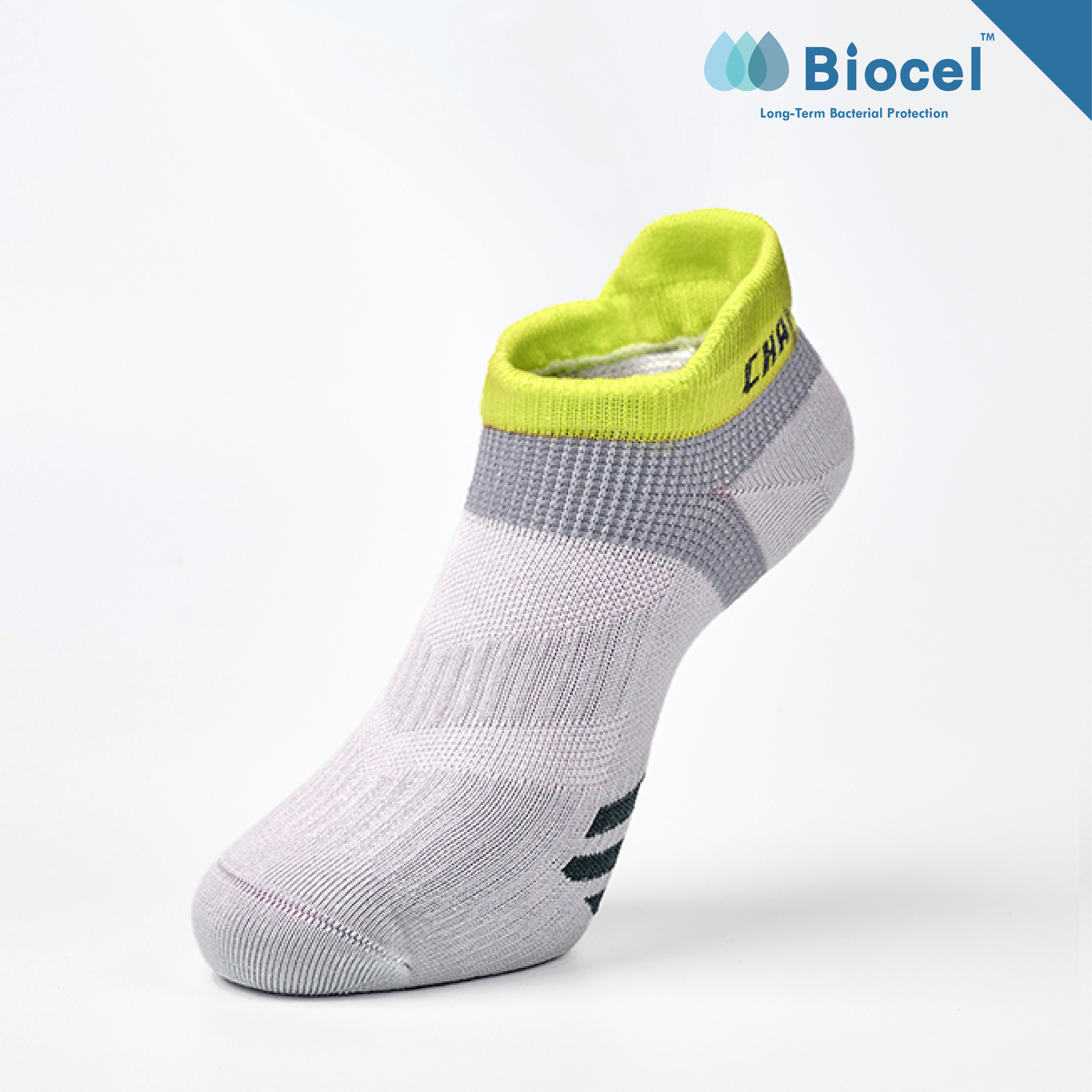 輕量後枕運動踝襪〈淺灰〉