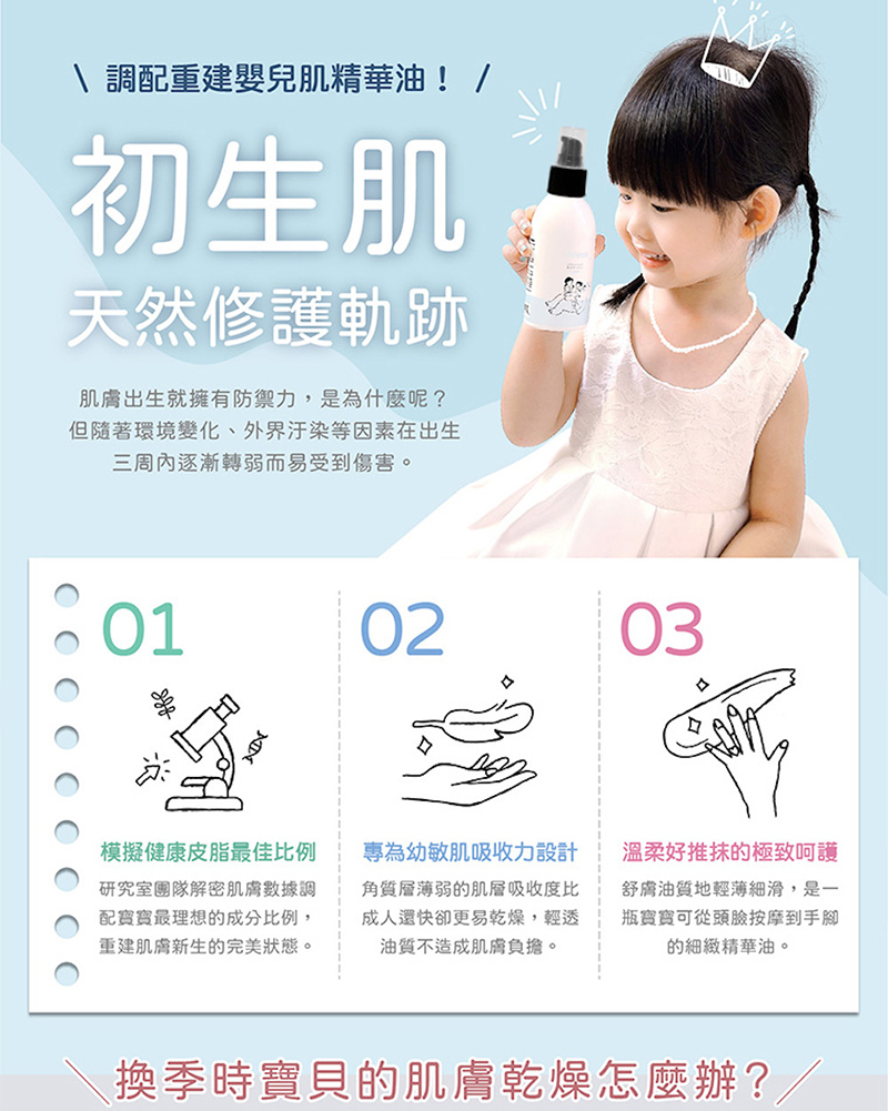 WeWee，寶寶舒膚精華油