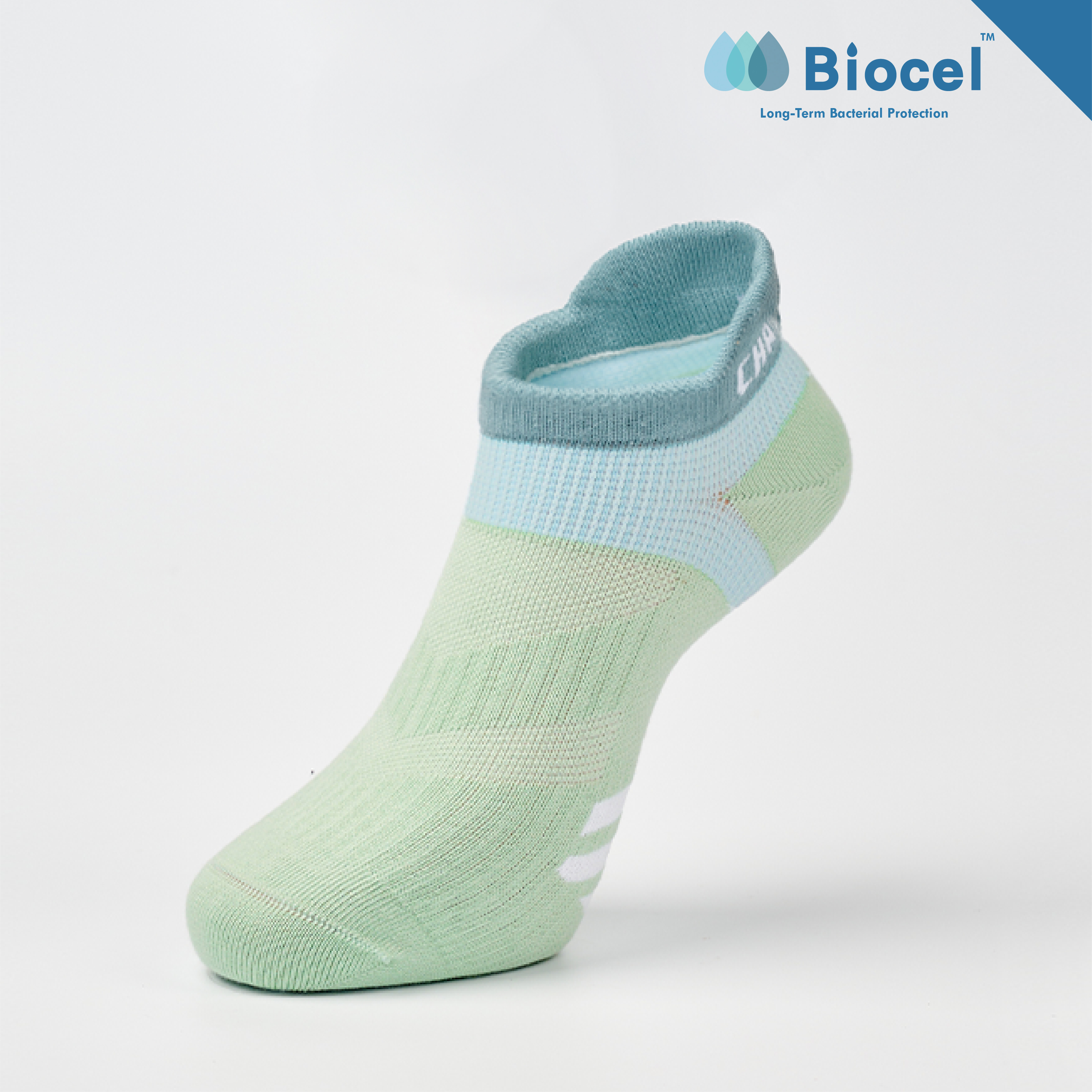 輕量後枕運動踝襪〈淺綠〉