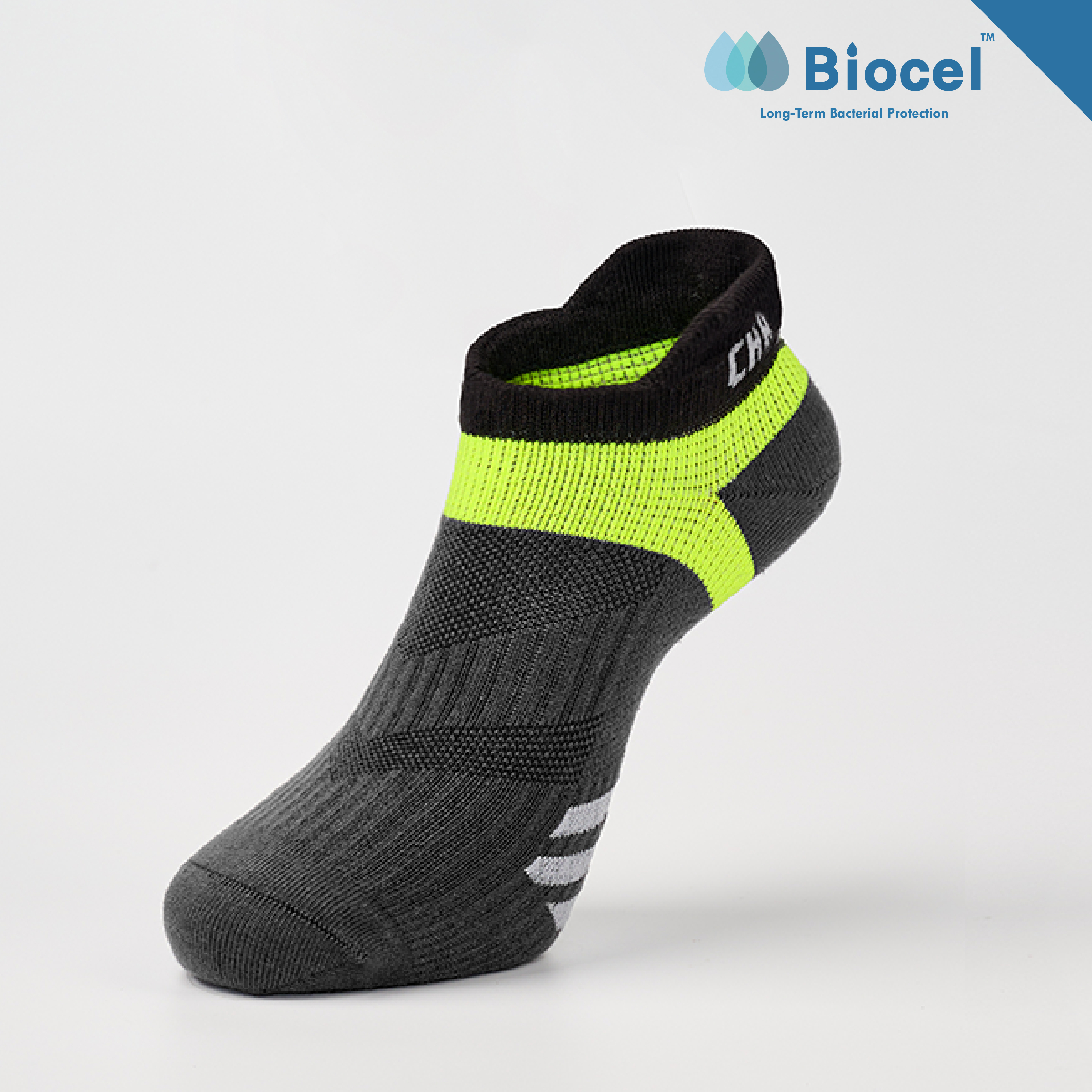 輕量後枕運動踝襪〈深灰〉