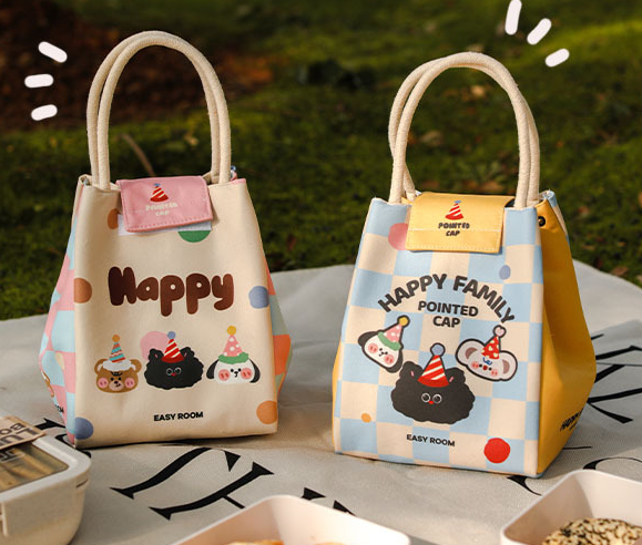 《6099》貓貓手提便當保溫袋