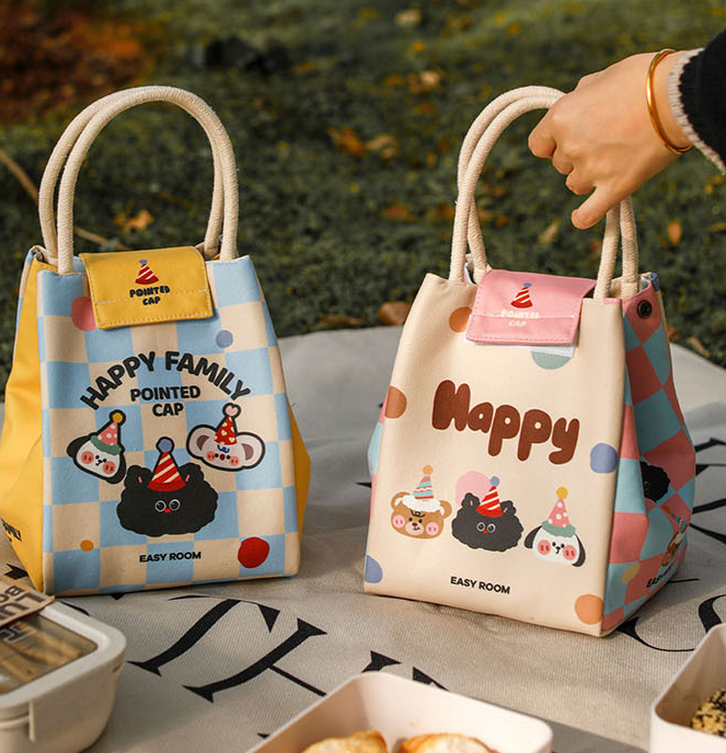 《6099》貓貓手提便當保溫袋