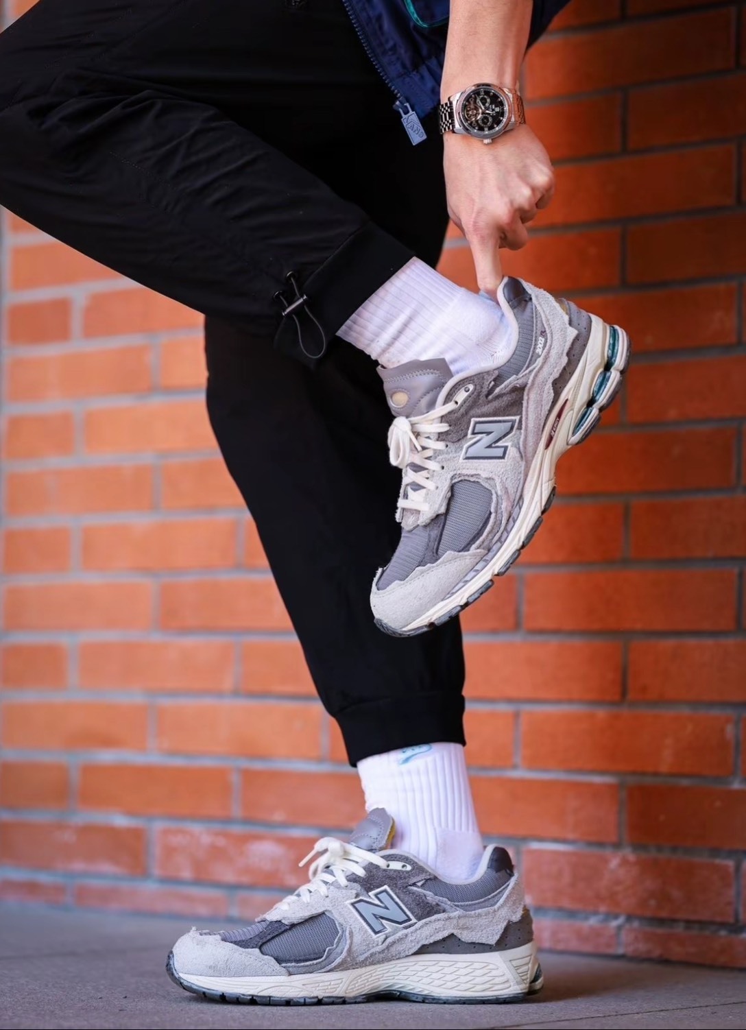 【OWN】New Balance 2002R 球鞋 破壞 刀割 解構 休閒 慢跑 運動 限量 迷彩 灰色 M2002RDA