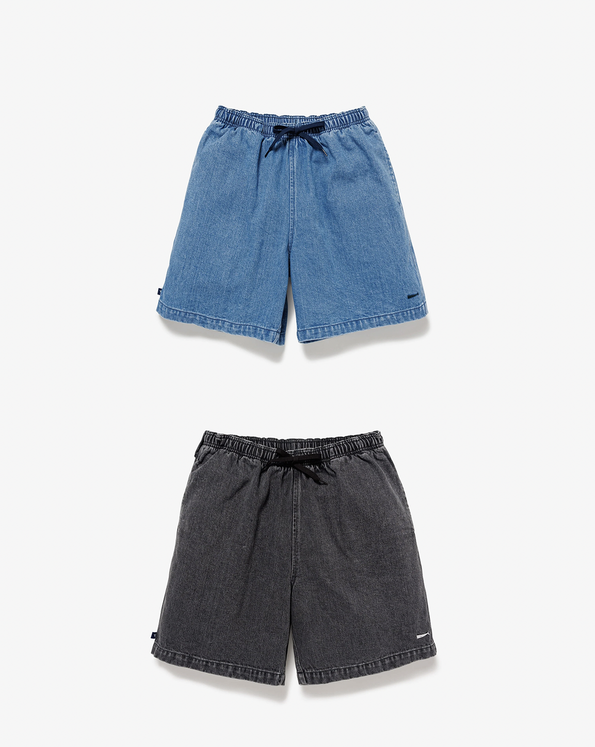 DESCENDANT SS25 SHORE DENIM BEACH SHORTS | Black / Indi