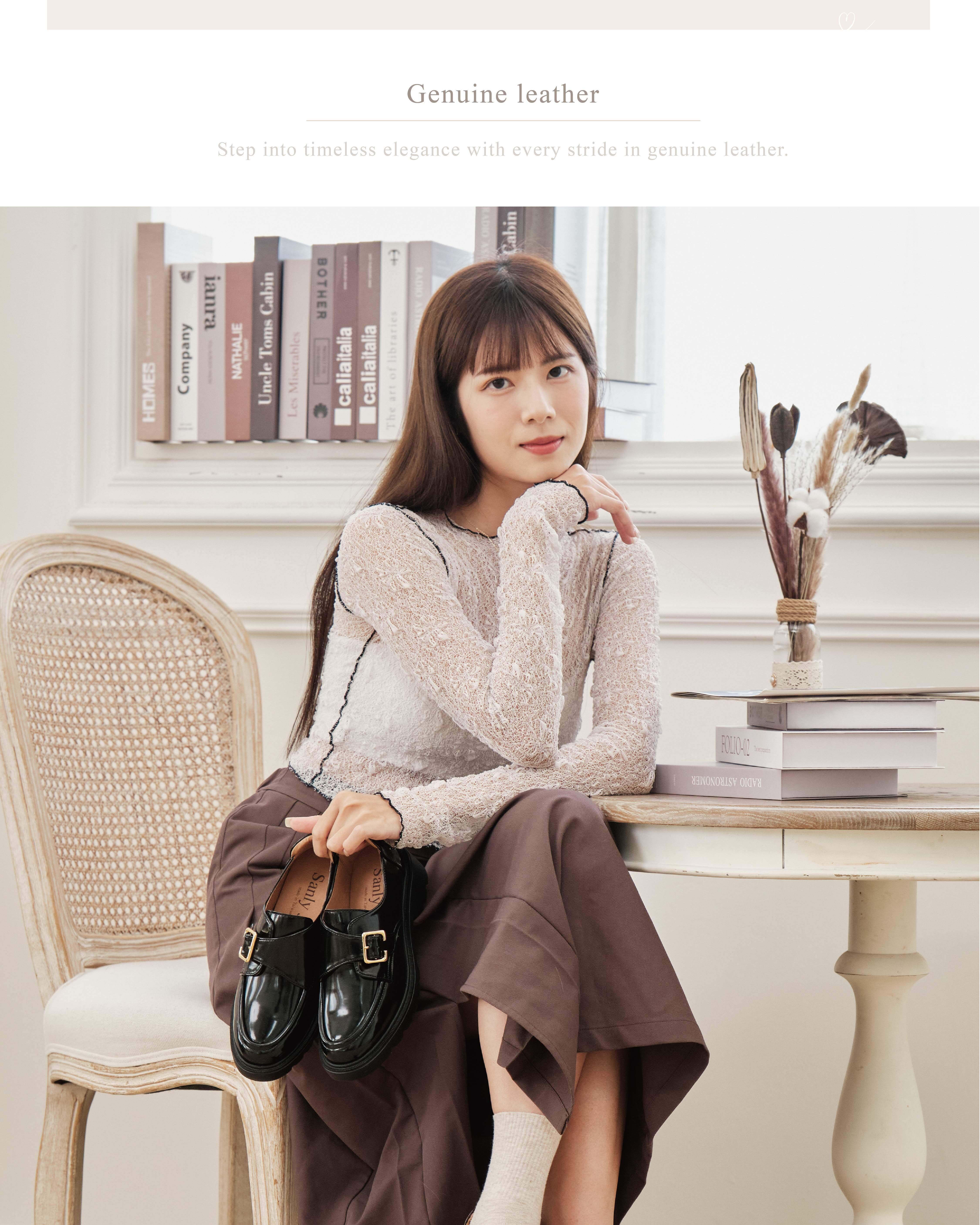女生厚底牛皮鞋|穿梭在老街也能展現優雅氣質