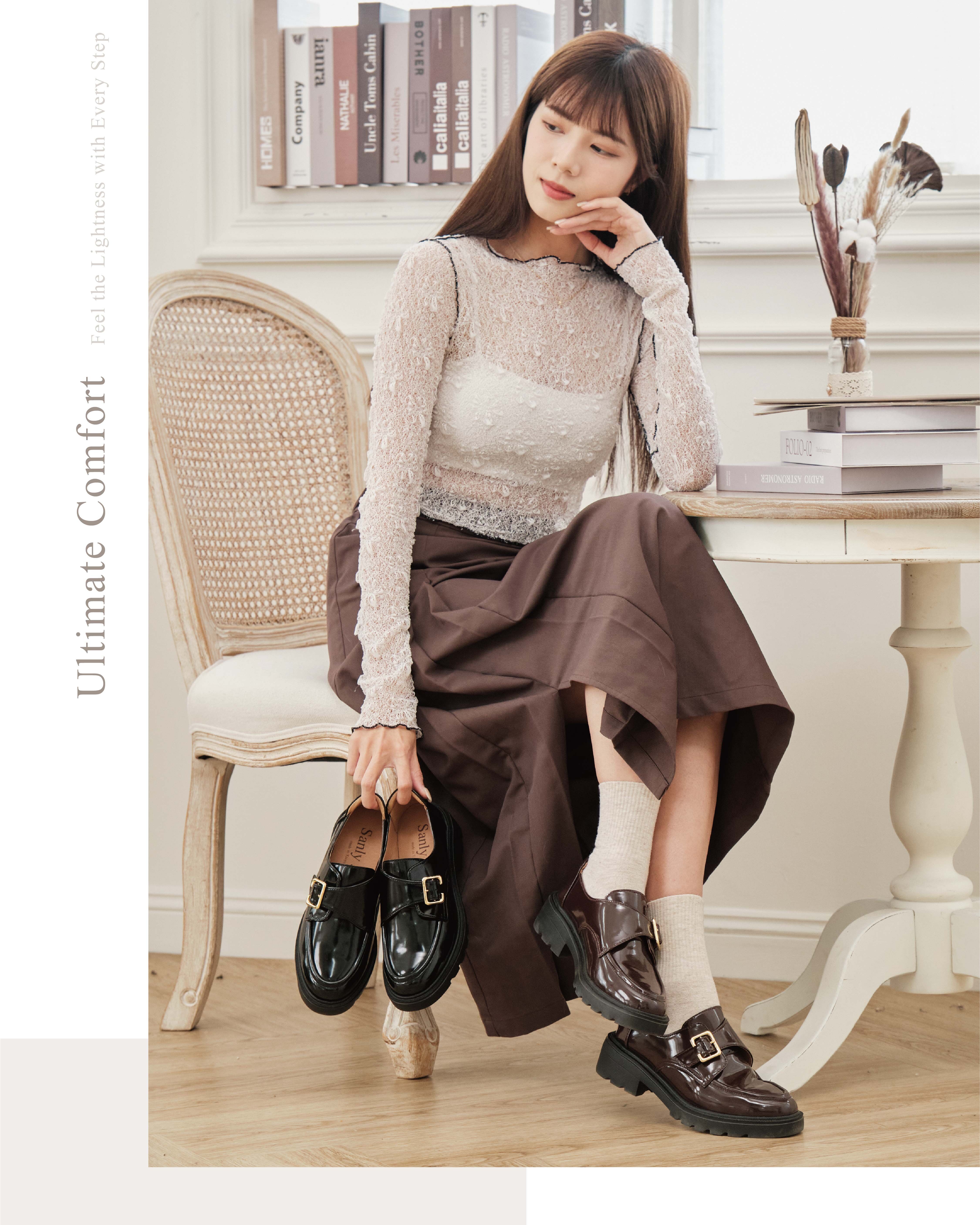 文青老街拍照穿搭|孟克鞋搭配牛仔褲超有感