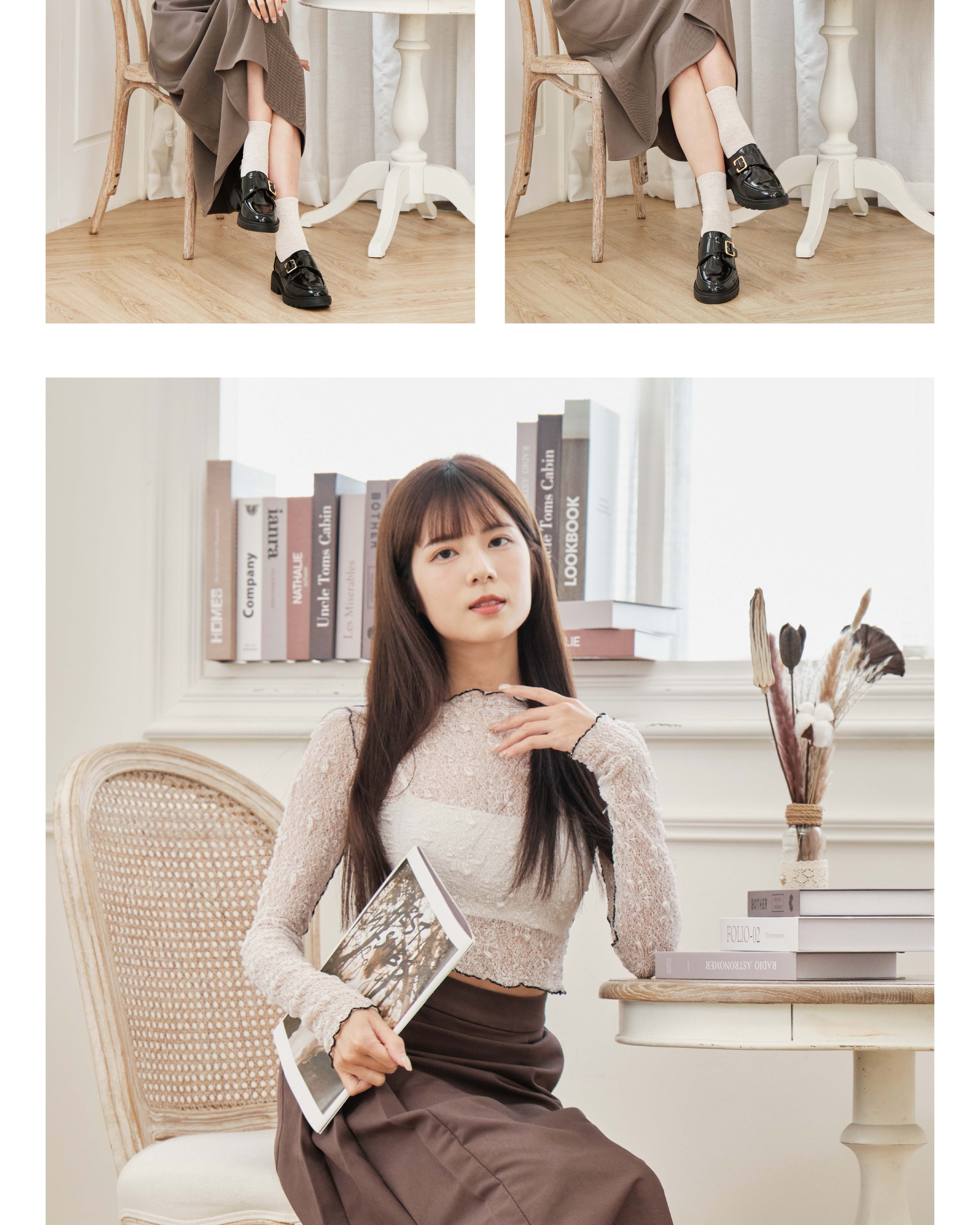 厚底真皮樂福鞋女款|穿出穩重又甜美的文青風格