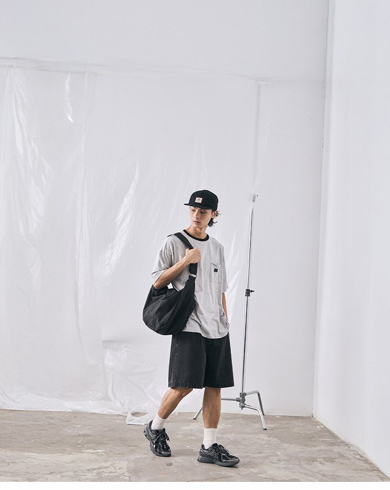 Men Pleated wide-leg denim shorts S/M/L/XL【04120111】in stock+pre-order