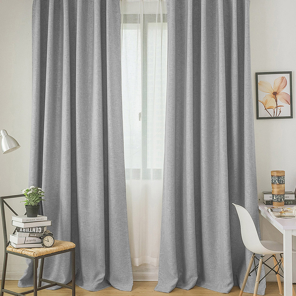 全遮光窗簾 • 格紋 • 灰色