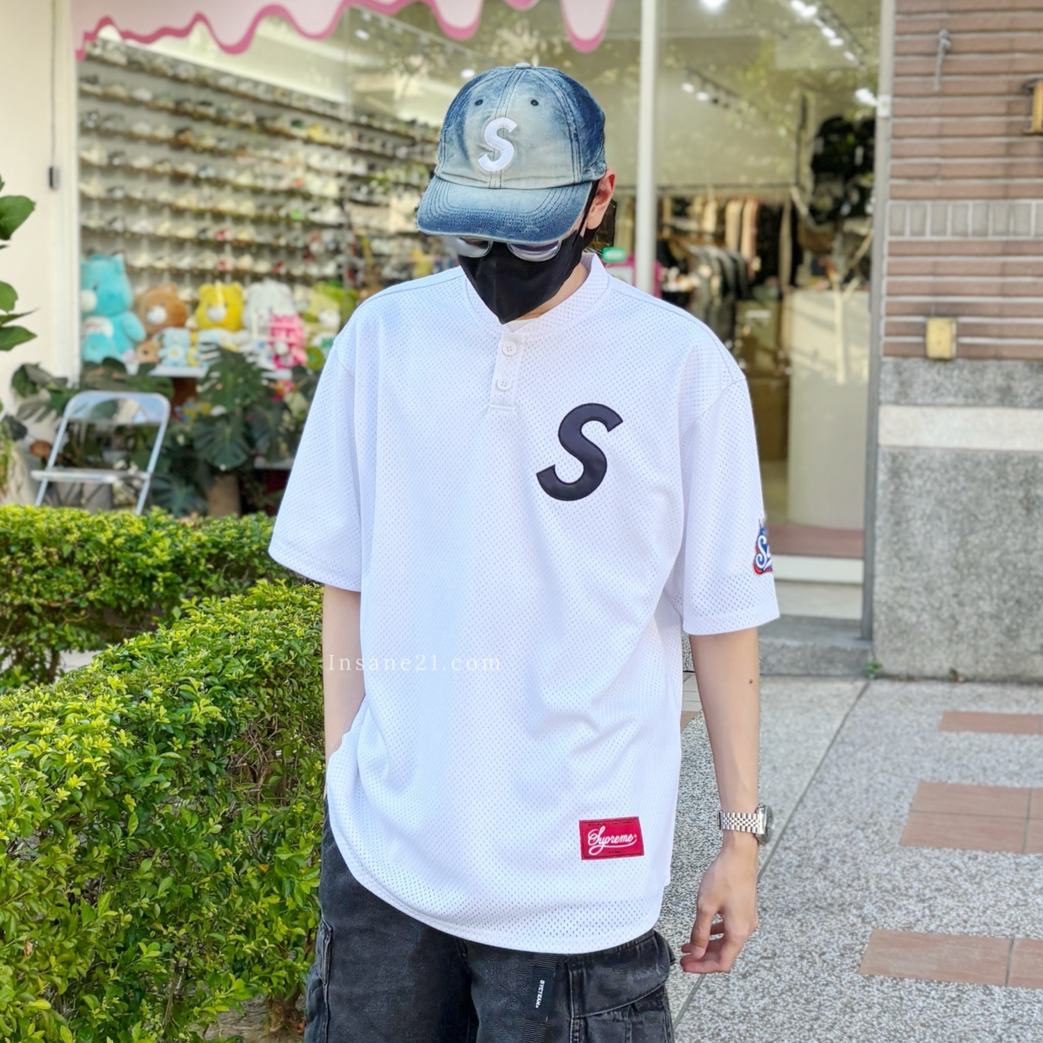 SUPREME 24AW S LOGO BASEBALL HENLEY 棒球球衣半開襟背後11號