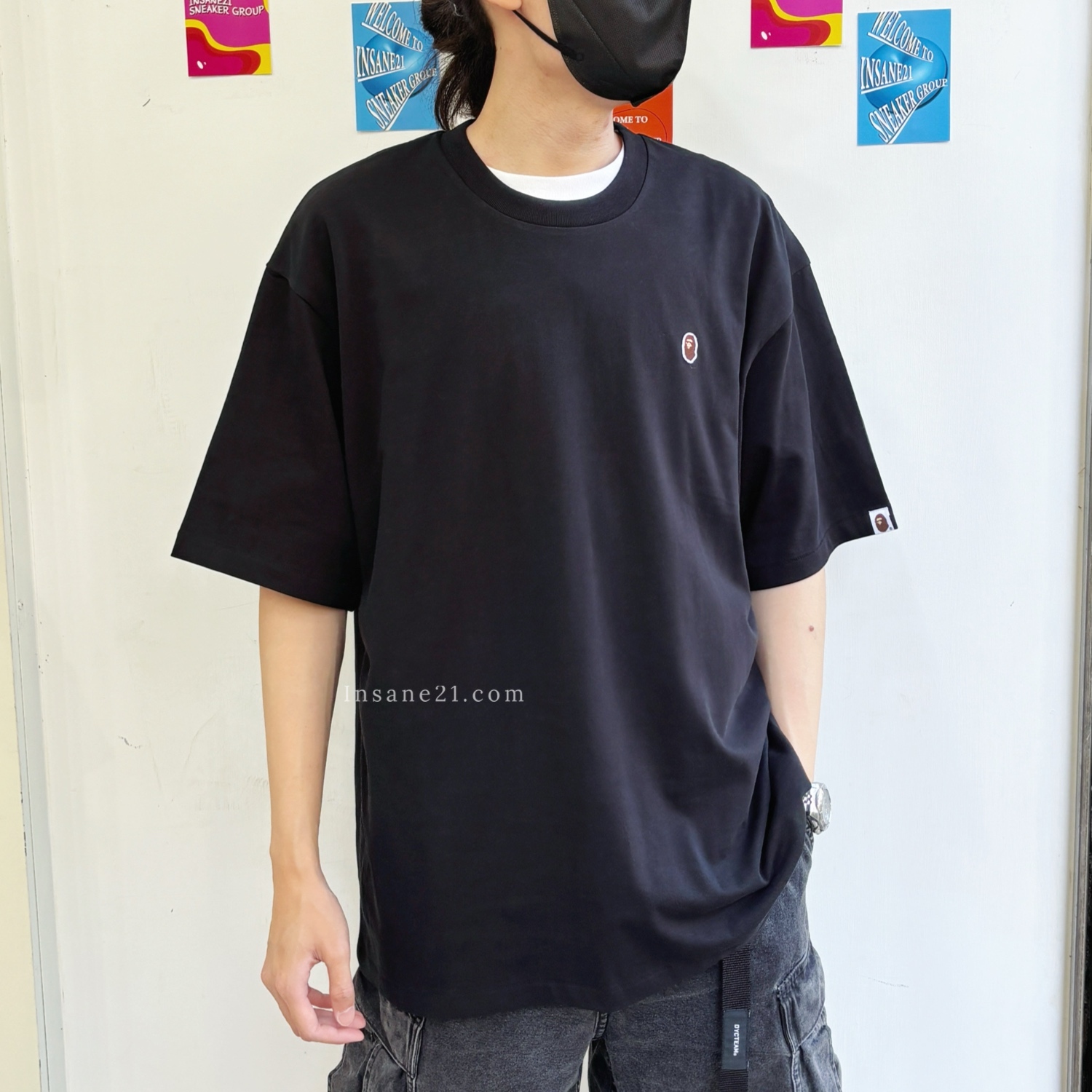 BAPE HEAD ONE POIN 左胸 小猿人頭 刺繡 LOGO 短袖 短T