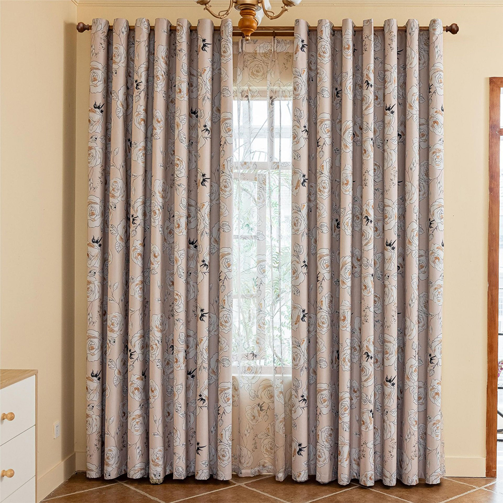 全遮光窗簾 • 焦糖玫瑰