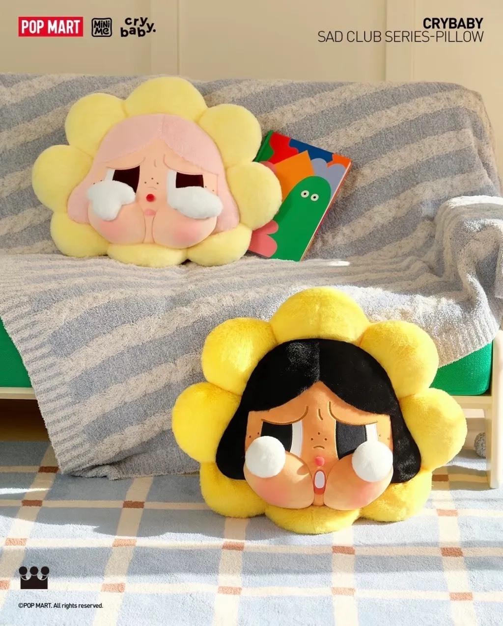 POPMART 泡泡瑪特 CRYBABY哭娃 悲傷俱樂部•超大尺寸抱枕