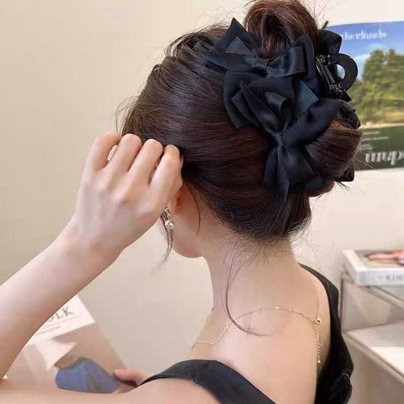 French Elegance Double-Sided Bow Hair Claw