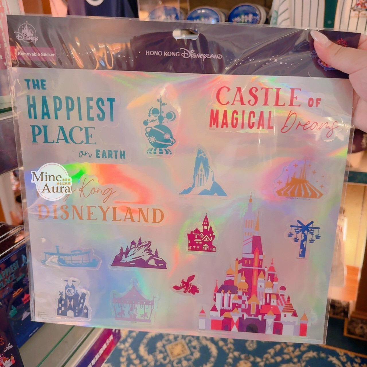樂園限定 Skyline 主題 城堡 圖案 貼紙 -香港迪士尼樂園