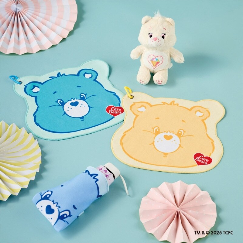CARE BEARS 彩虹熊 遮陽傘  折疊 小巧 輕便 隨身攜帶 素色 小標/日本代購