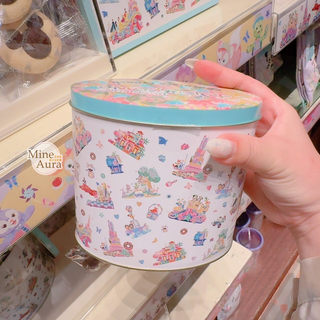 20周年 巡遊派對 米奇 Mickey 與好友們 曲奇餅乾 橢圓桶 鐵盒 -香港迪士尼樂園