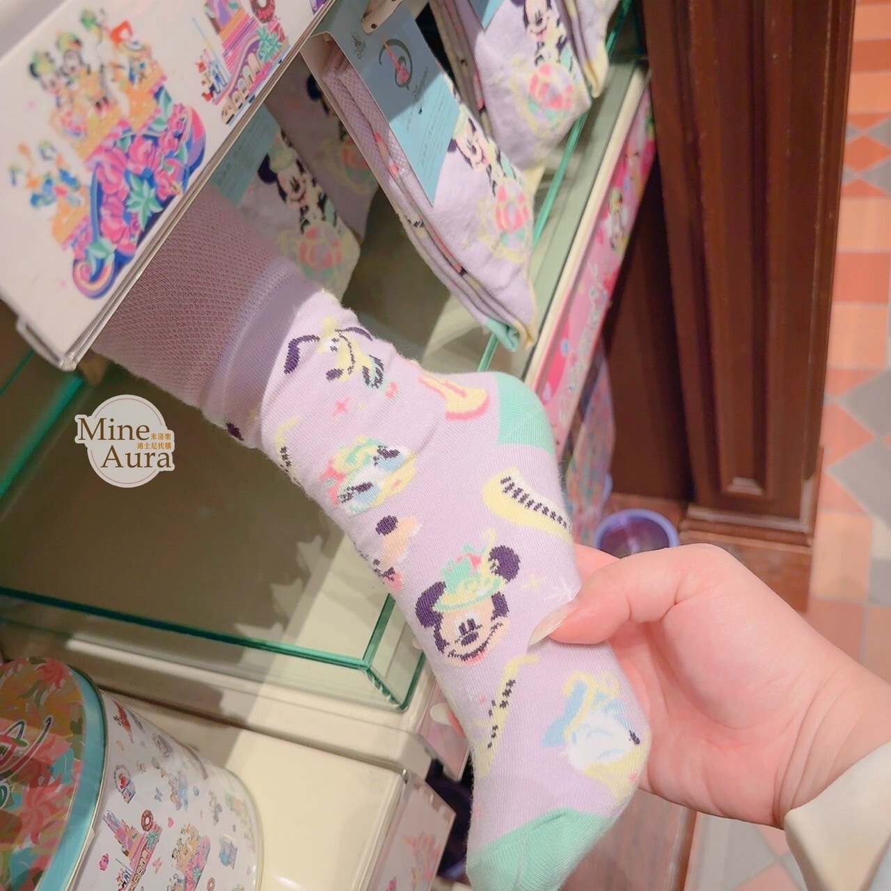 20周年奇妙派對 米奇 Mickey 與好友們 圖案 成人襪 襪子 -香港迪士尼樂園