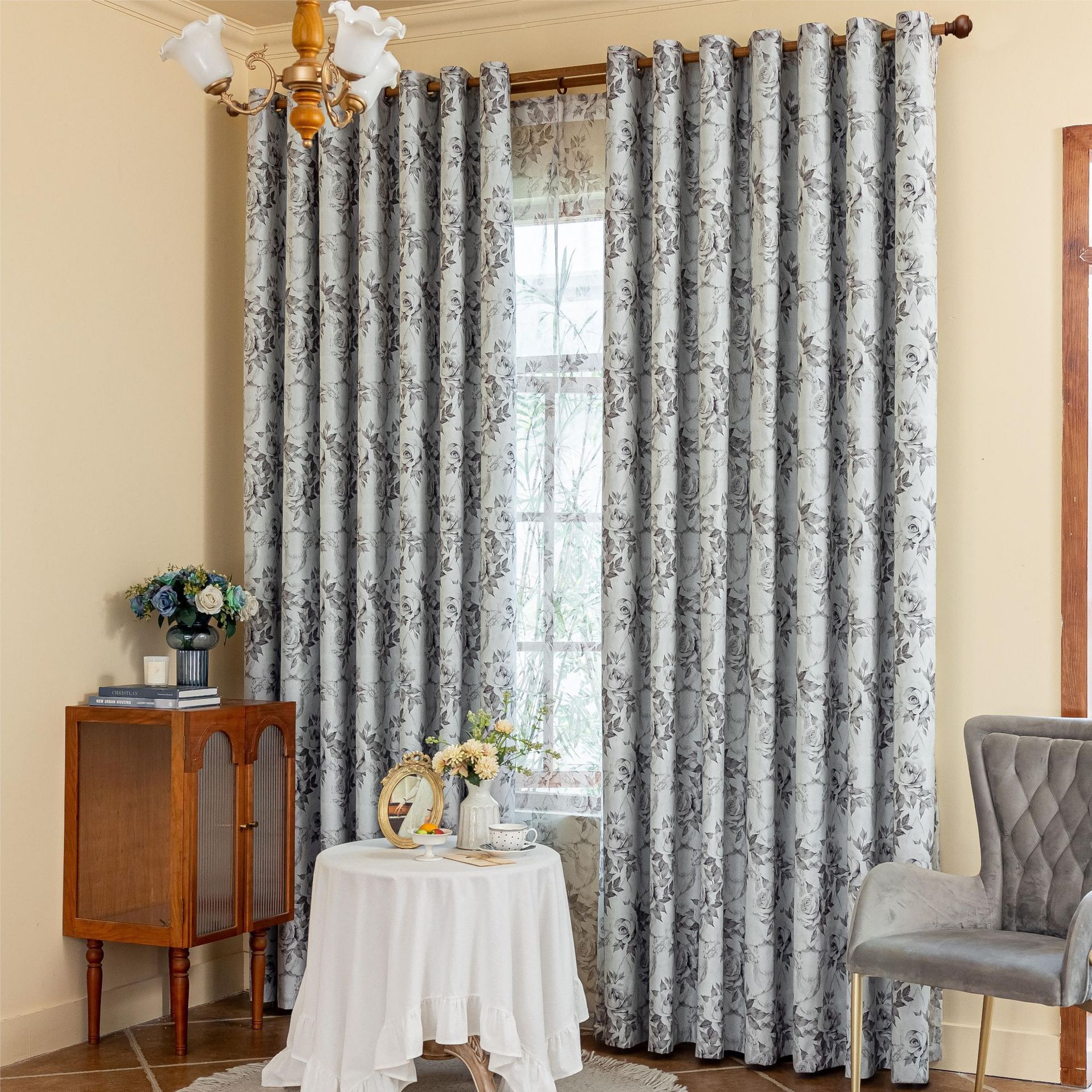 全遮光窗簾 • 石紋玫瑰