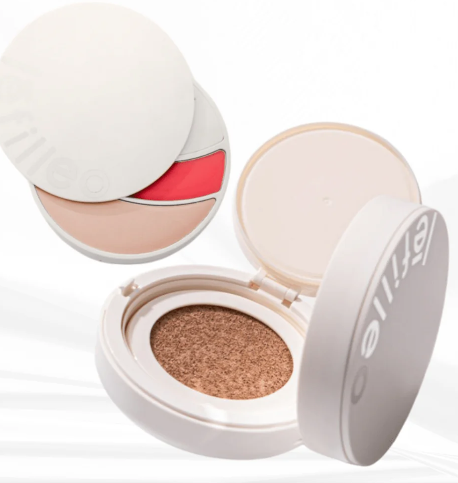 lefilleo 天然肌膚膠原蛋白氣墊 【粉底13g*2個+變色脣膏1.5g+遮瑕膏2.5g】