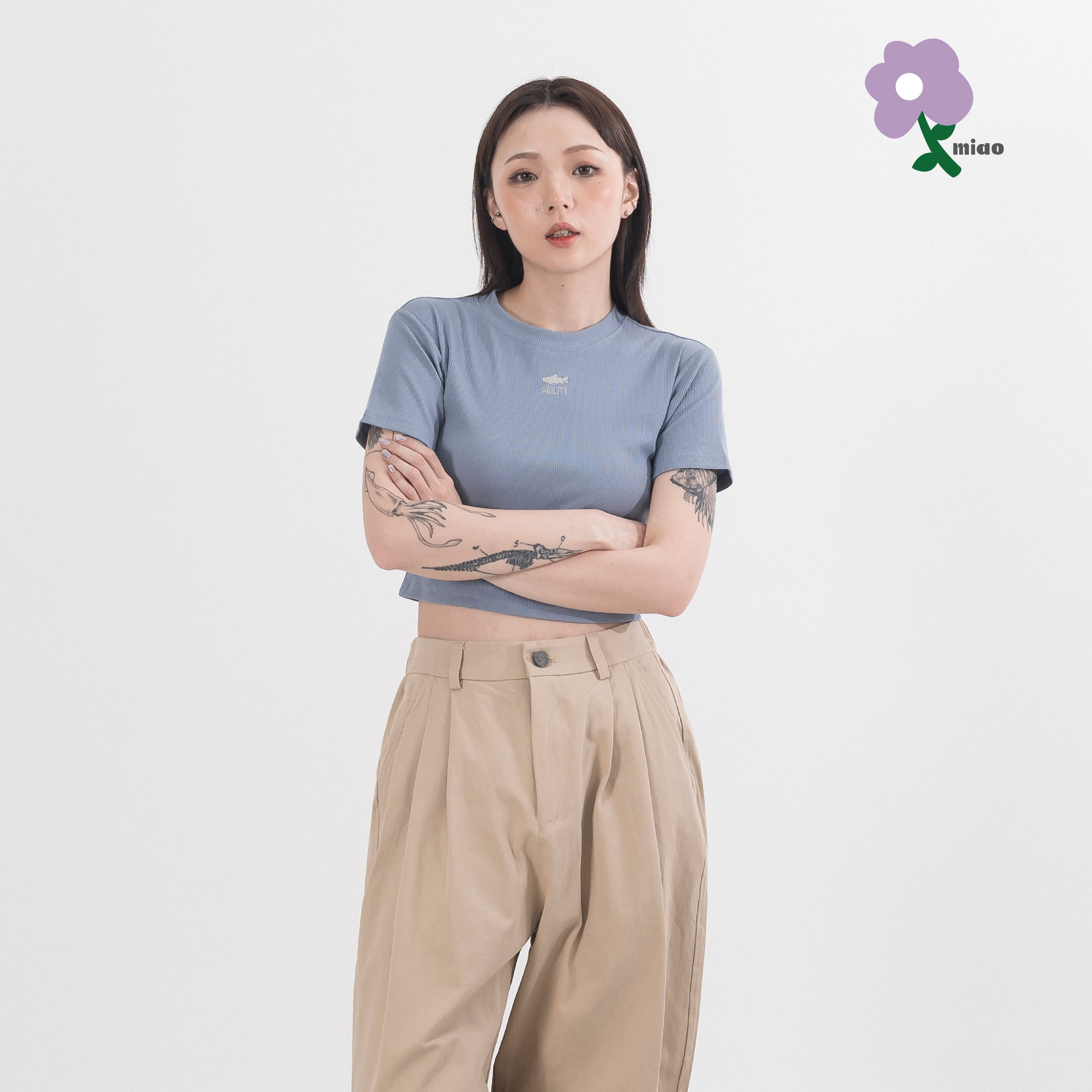 AGILITY MIAO TENCEL™ Lyocell Shadow Rib Top 女裝 天絲涼感 魚影 上衣 [M-T5S]