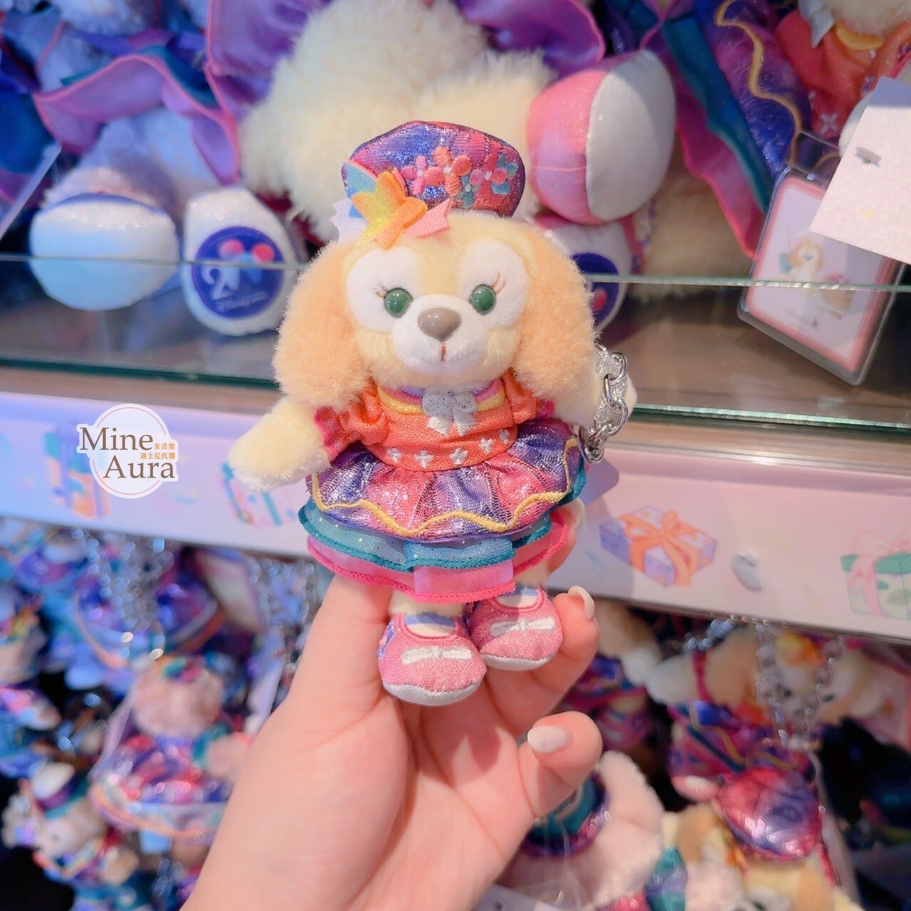 20周年奇妙派對 達菲Duffy與好友 可琦安 餅乾 CookieAnn 絨毛 鑰匙圈 吊飾 -香港迪士尼樂園