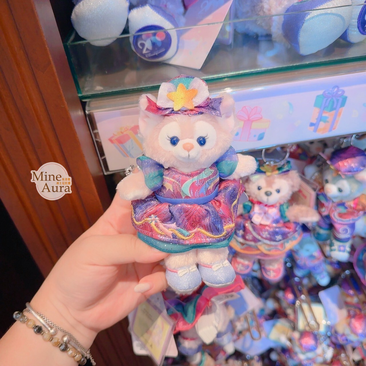 20周年奇妙派對 達菲Duffy與好友 玲娜貝兒 Lina bell 絨毛 鑰匙圈 吊飾 -香港迪士尼樂園