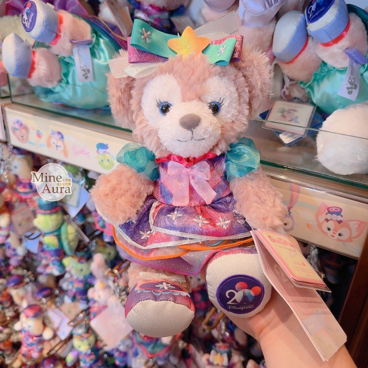 20周年奇妙派對 達菲Duffy與好友 雪莉玫 ShellieMay SS號 娃娃 玩偶 -香港迪士尼樂園