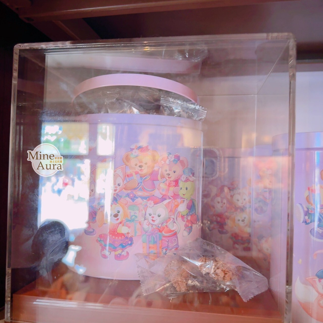 20周年奇妙派對 達菲Duffy與好友 曲奇餅乾 橢圓桶 鐵盒 -香港迪士尼樂園