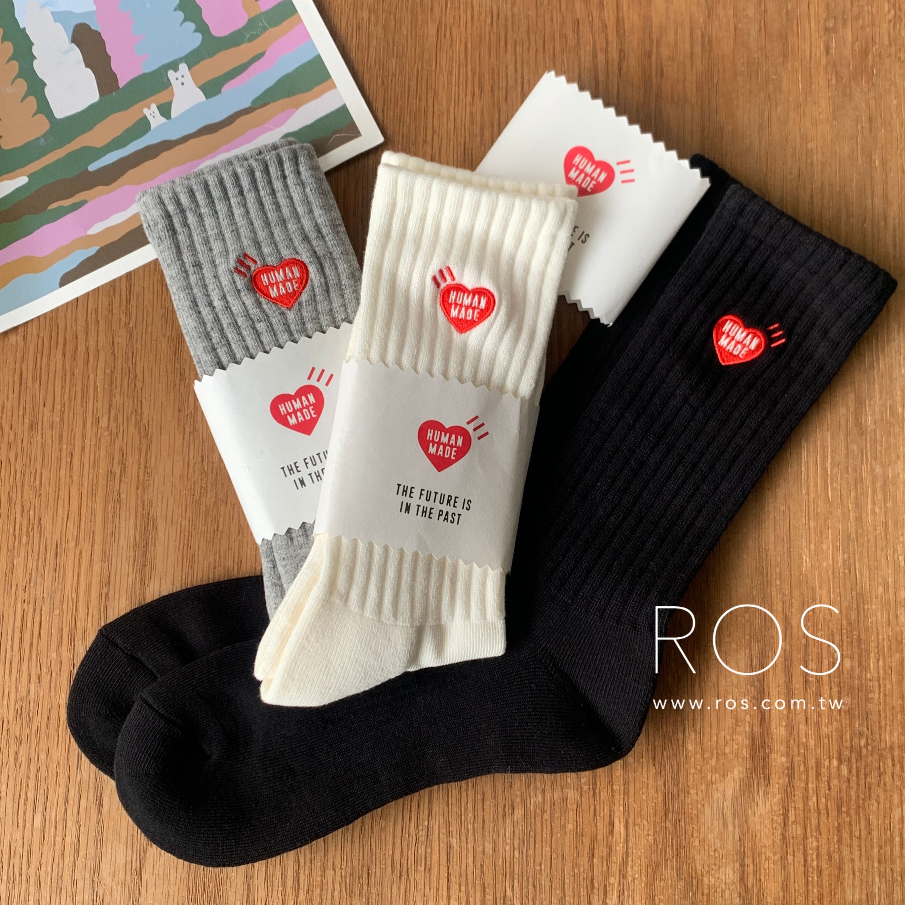 🇯🇵日本連線商品 HUMAN MADE 紅心中長襪(3colors)