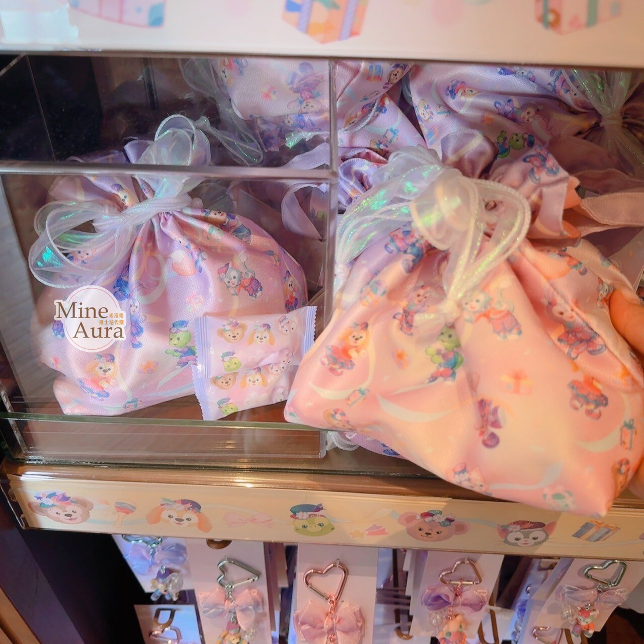 20周年奇妙派對 達菲Duffy與好友 棉花糖 糖果包 束口 小提袋 -香港迪士尼樂園