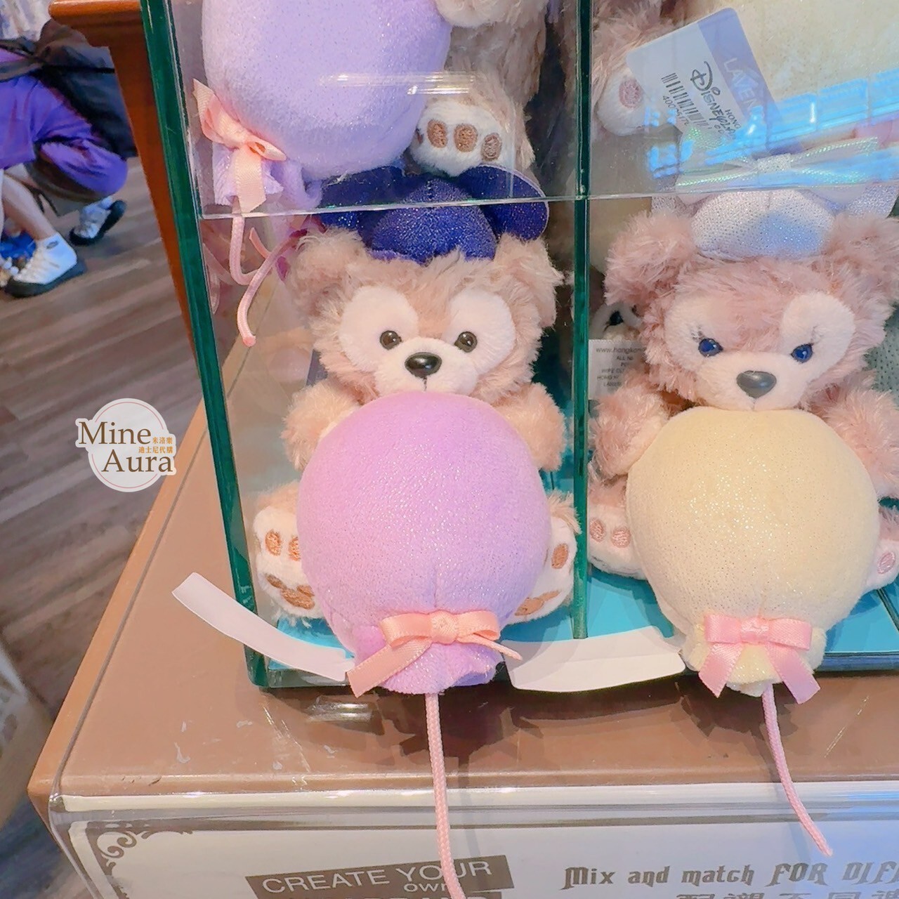 20周年奇妙派對 達菲Duffy與好友 絨毛 迷你公仔 娃娃 (搭配個人客製髮圈用) -香港迪士尼樂園