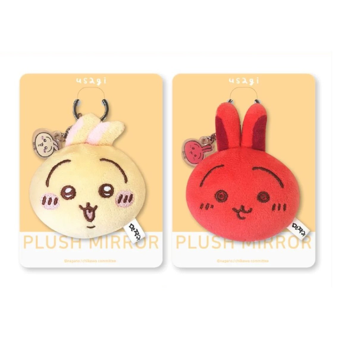 iSNEAKERS｜韓國限定 Chiikawa 吉伊卡哇 烏薩奇鏡子吊飾 紅溫兔 兩款