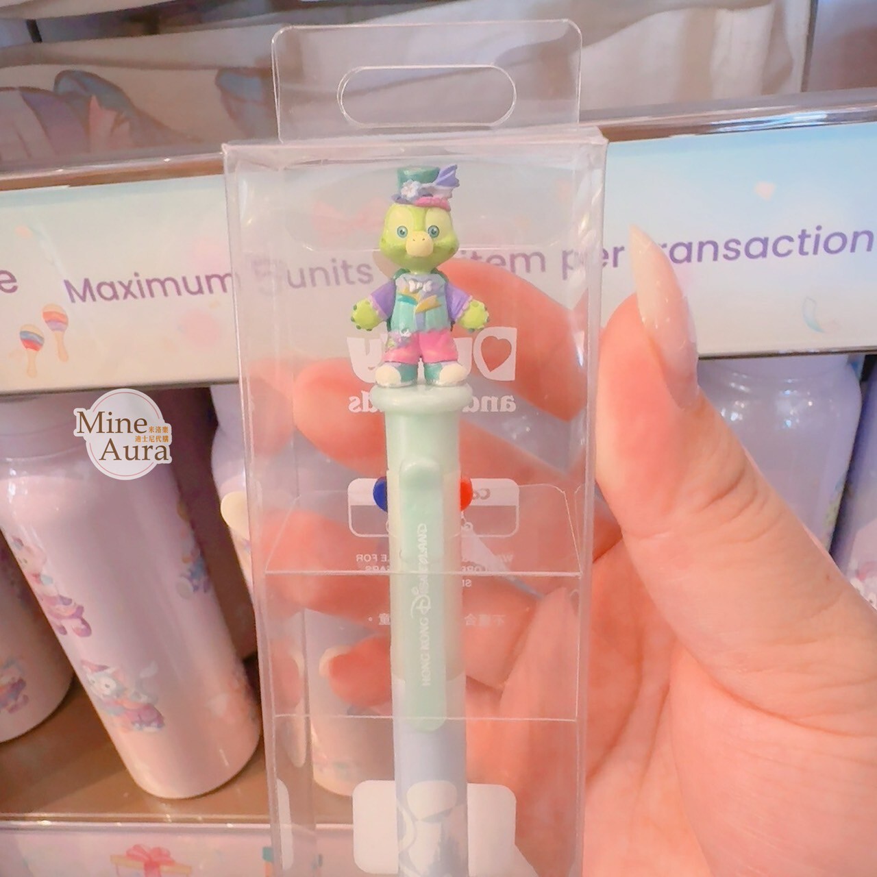 20周年奇妙派對 達菲Duffy與好友 奧樂米拉 海龜 OluMel 多色 四色 圓珠筆 文具用品 -香港迪士尼樂園