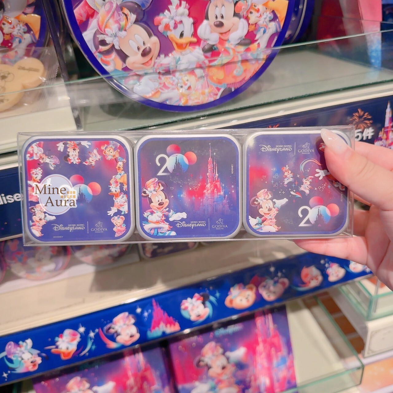 20周年奇妙派對 米奇 Mickey 與好友們 餅乾 隨身鐵盒 3入組 -香港迪士尼樂園