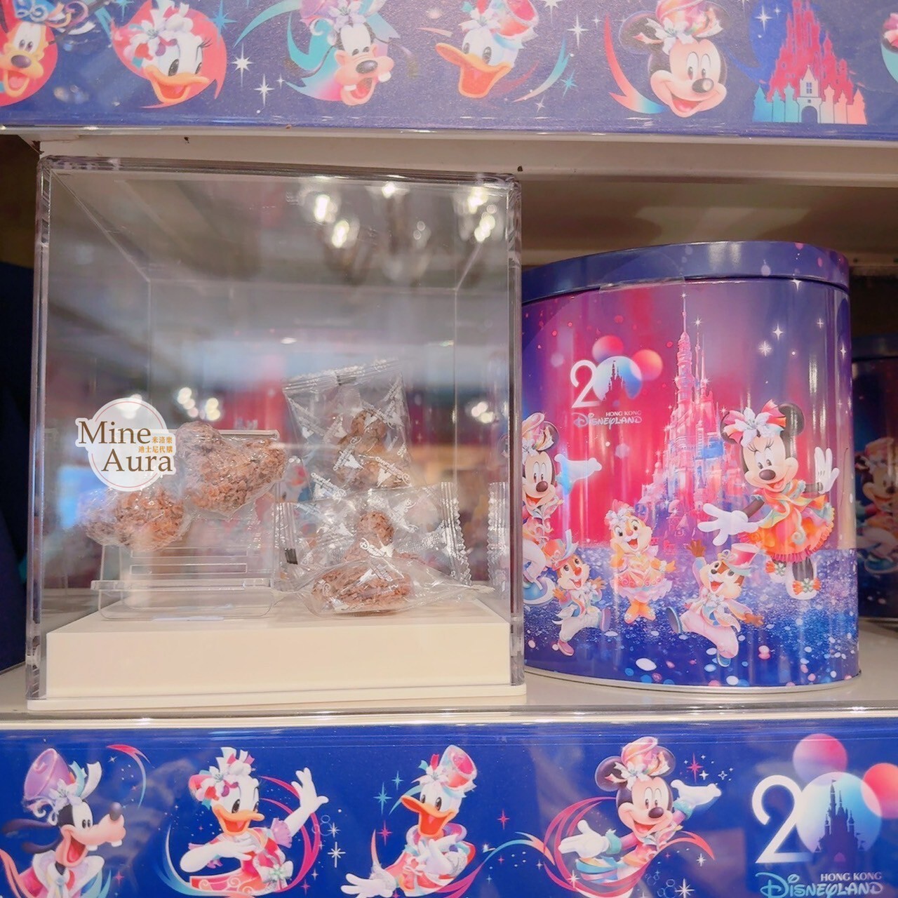 20周年奇妙派對 米奇 Mickey 與好友們 曲奇餅乾 橢圓桶 鐵盒 -香港迪士尼樂園