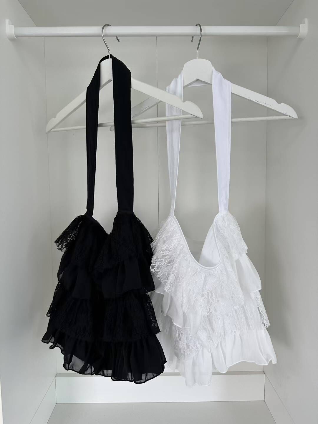 #BA001 荷葉邊蕾絲單肩袋