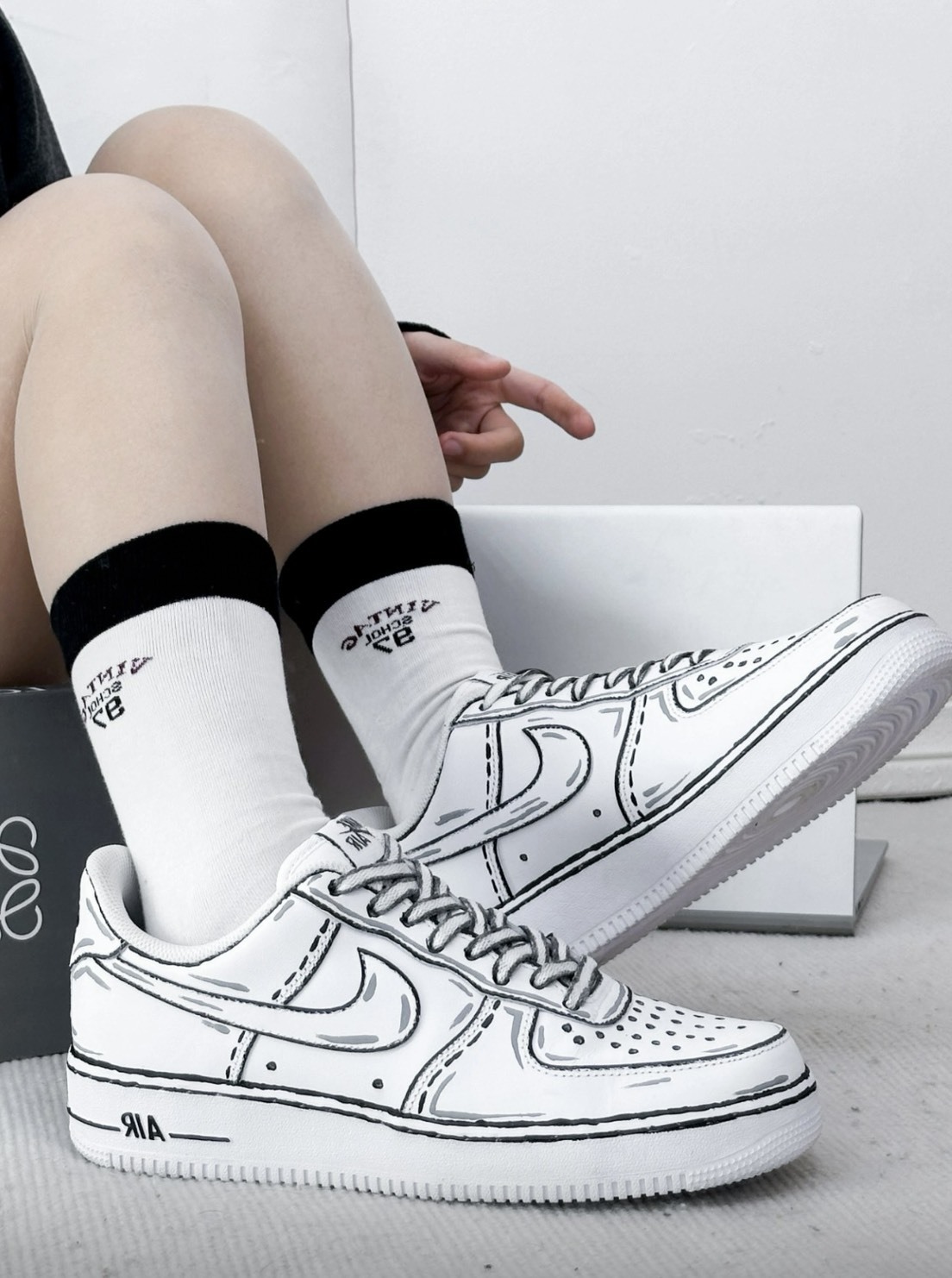 【訂製鞋款】Nike Air Force 1 云禾野 未來世界 二次元 撕漫風 男女同款 CW2288111(Team317-未來世界)