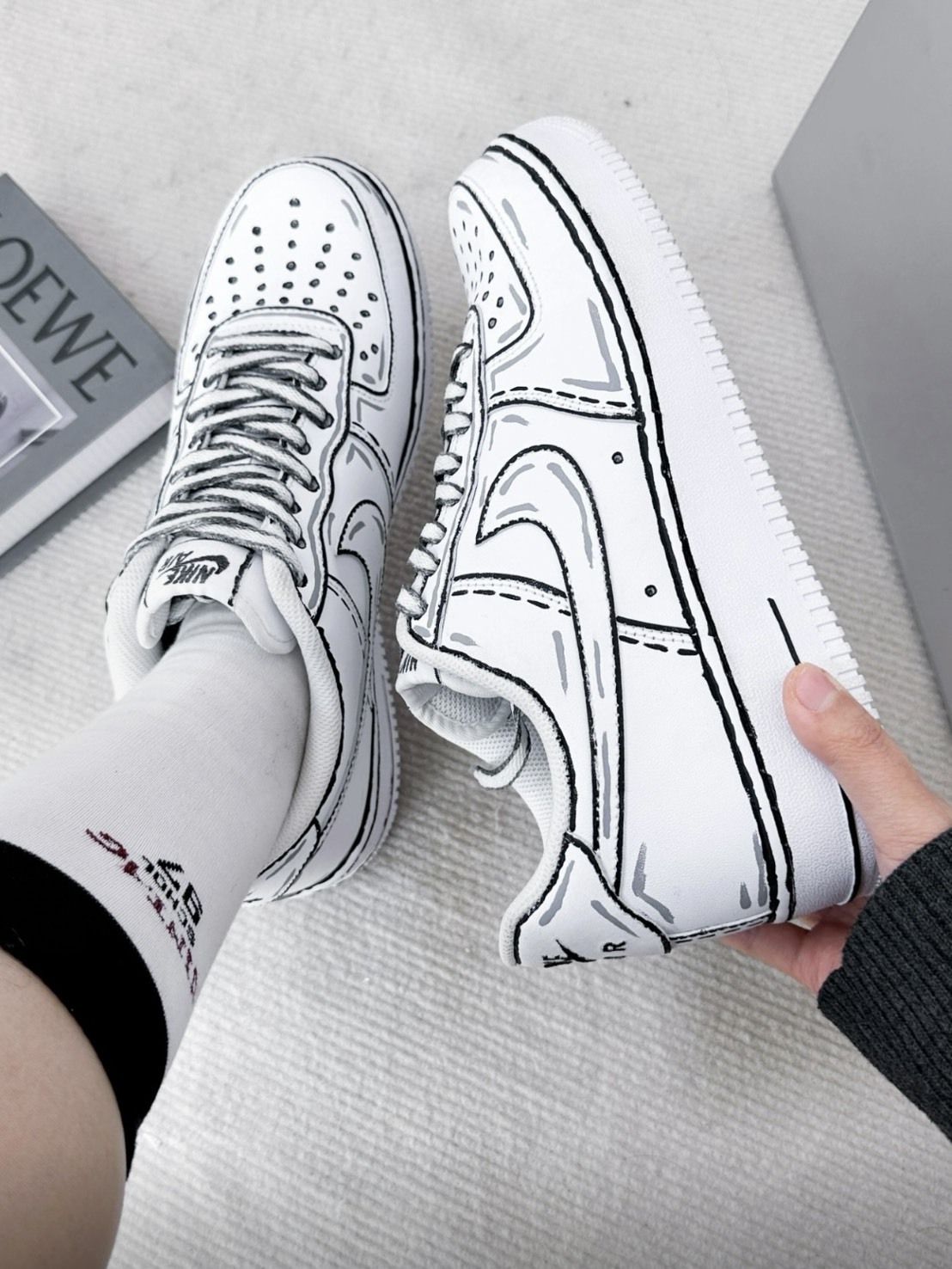 【訂製鞋款】Nike Air Force 1 云禾野 未來世界 二次元 撕漫風 男女同款 CW2288111(Team317-未來世界)