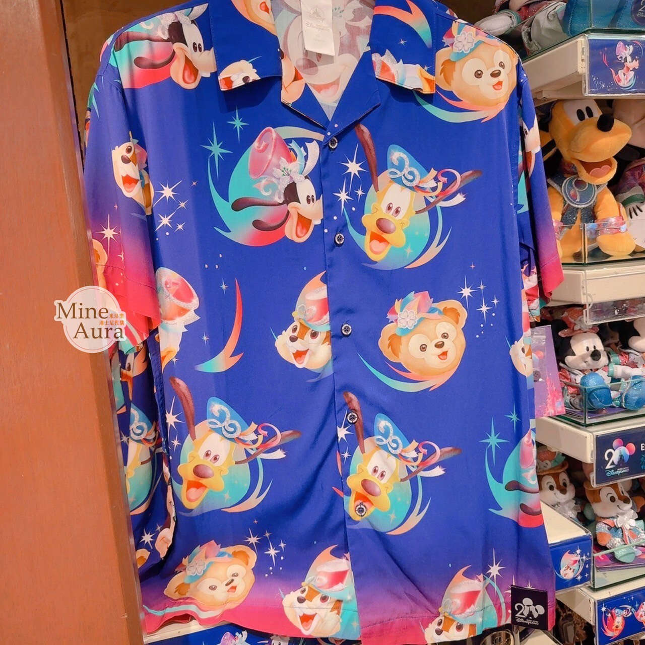 20周年奇妙派對 米奇 Mickey 與好友們 滿版大頭圖案 襯衫 上衣 -香港迪士尼樂園