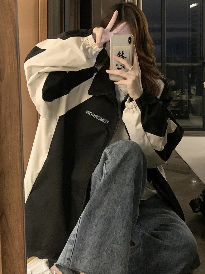 Vintage American Loose-Fit Windbreaker Jacket