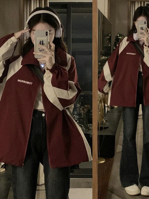 Vintage American Loose-Fit Windbreaker Jacket