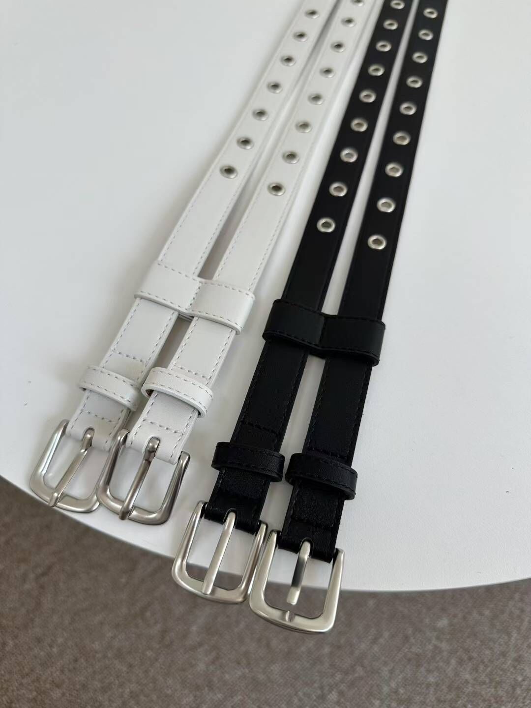 #BA002 窩釘雙層皮腰帶