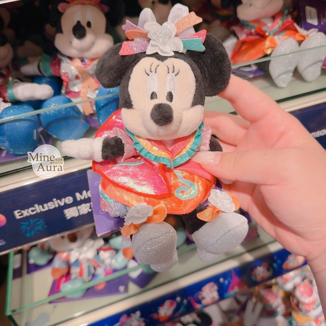 20周年奇妙派對 米妮 Minnie 磁鐵 坐肩 絨毛 娃娃 公仔 -香港迪士尼樂園