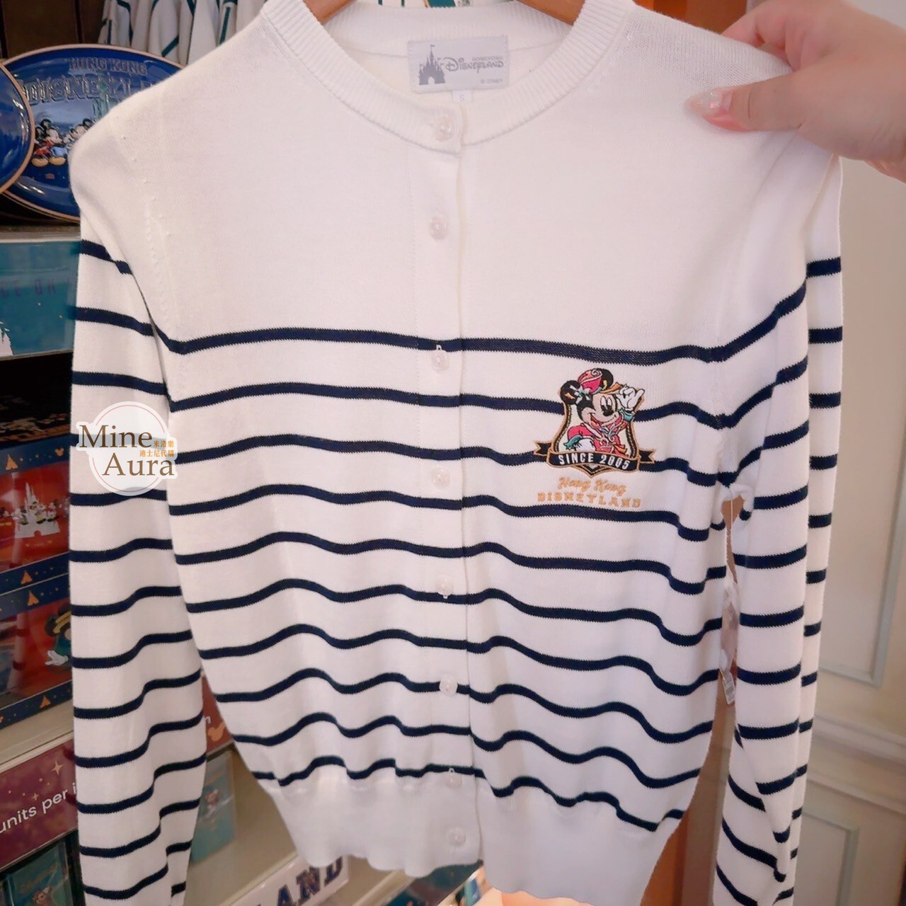 Since 2005 主題 米奇 Mickey 圖案 條紋 女裝 針織 外套 -香港迪士尼樂園