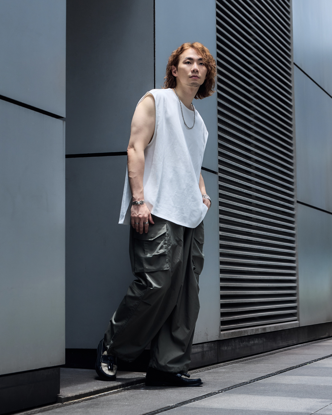 2025 接觸冷感 前圓弧後方長 3way無袖上衣－乾淨白