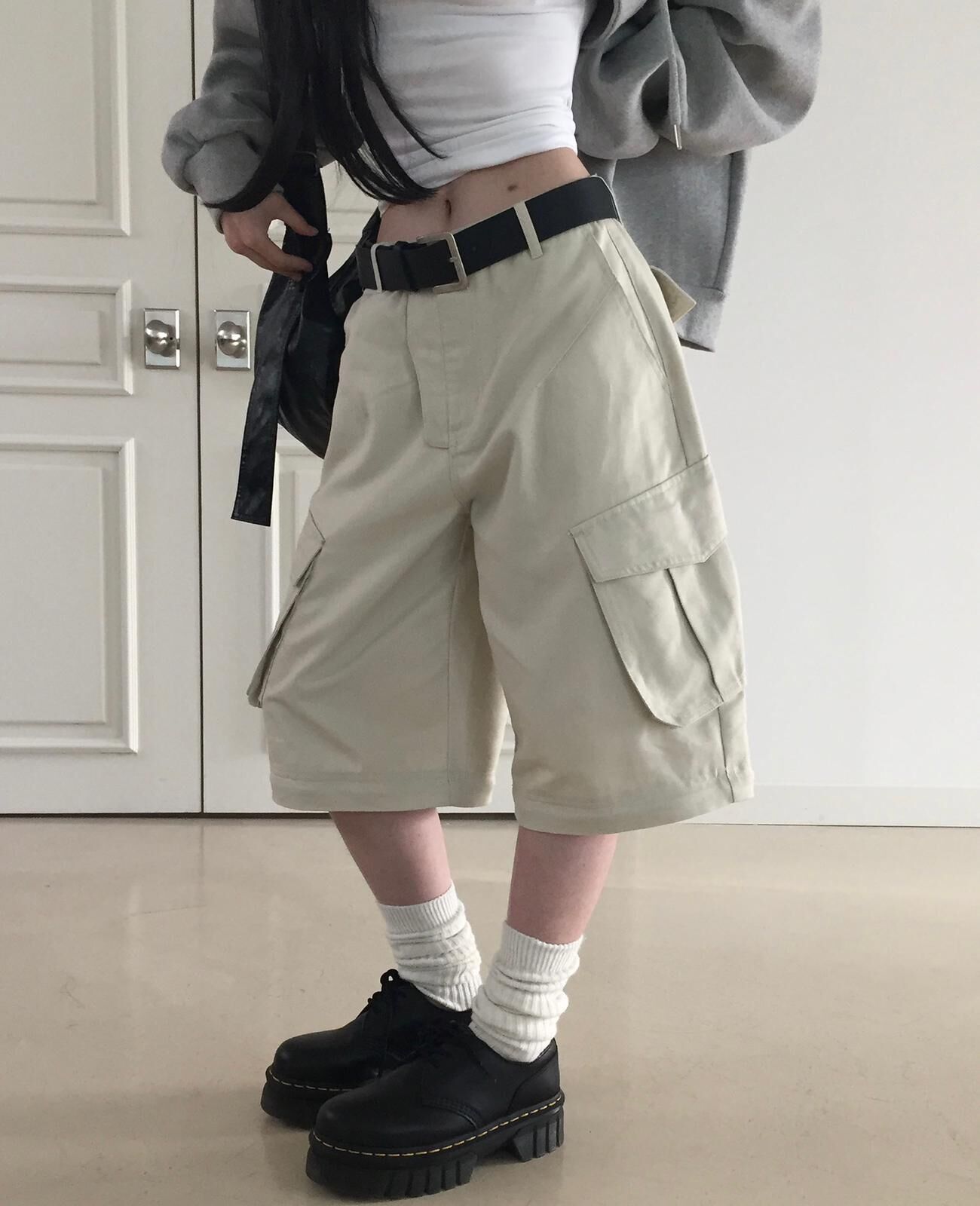 【MODIMOOD】3WAY BERMUDA CARGO PANTS Modimood Momuseo 3Way Bermuda Cargo Pants - 2 colors