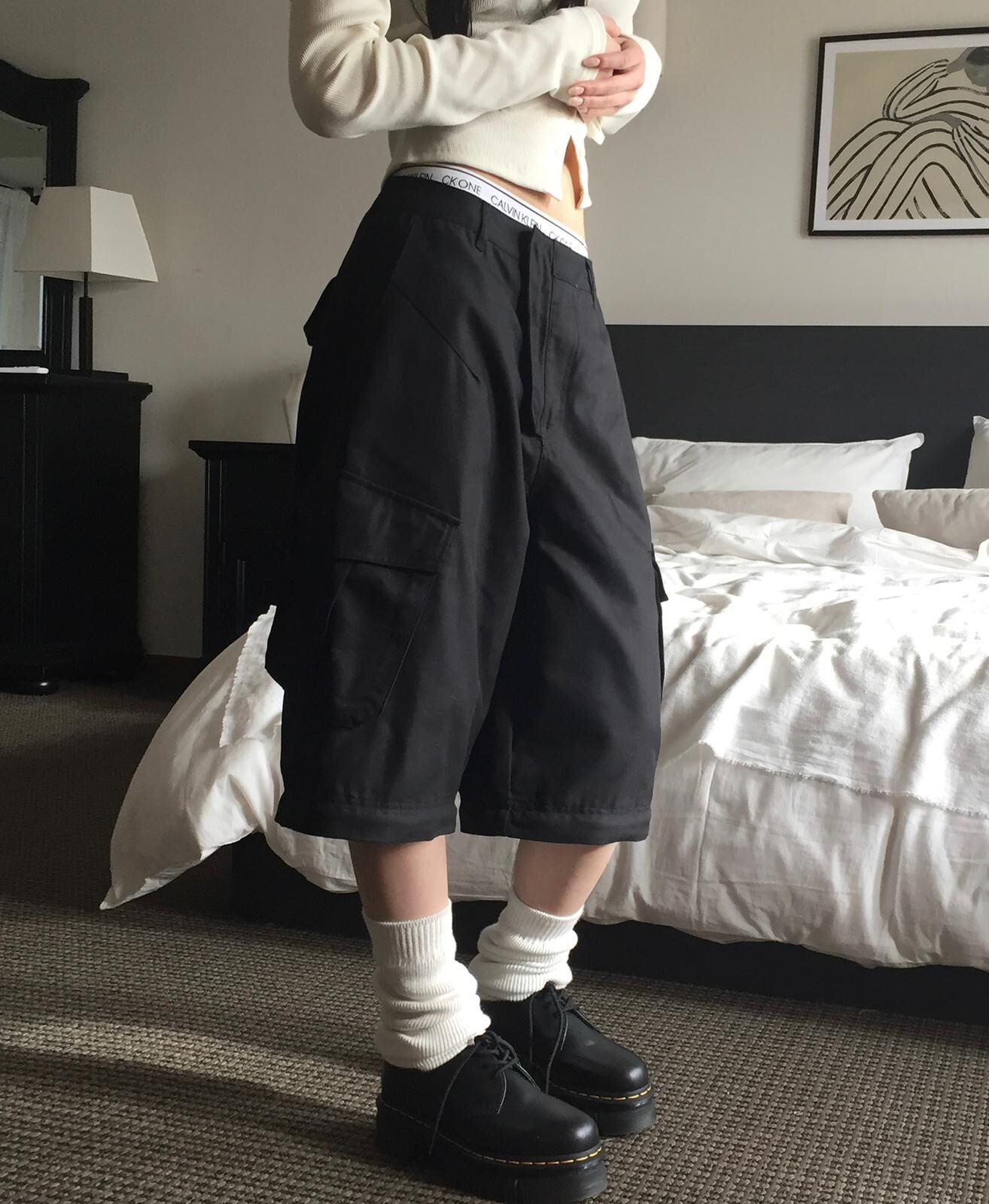 【MODIMOOD】3WAY BERMUDA CARGO PANTS Modimood Momuseo 3Way Bermuda Cargo Pants - 2 colors