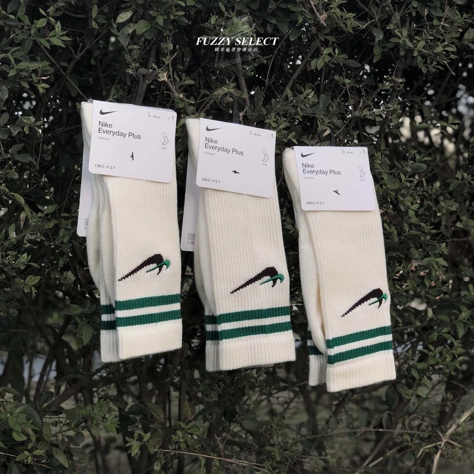 【逢甲FUZZY】Nike Everyday Plus 襪子 白綠 DQ9165-133